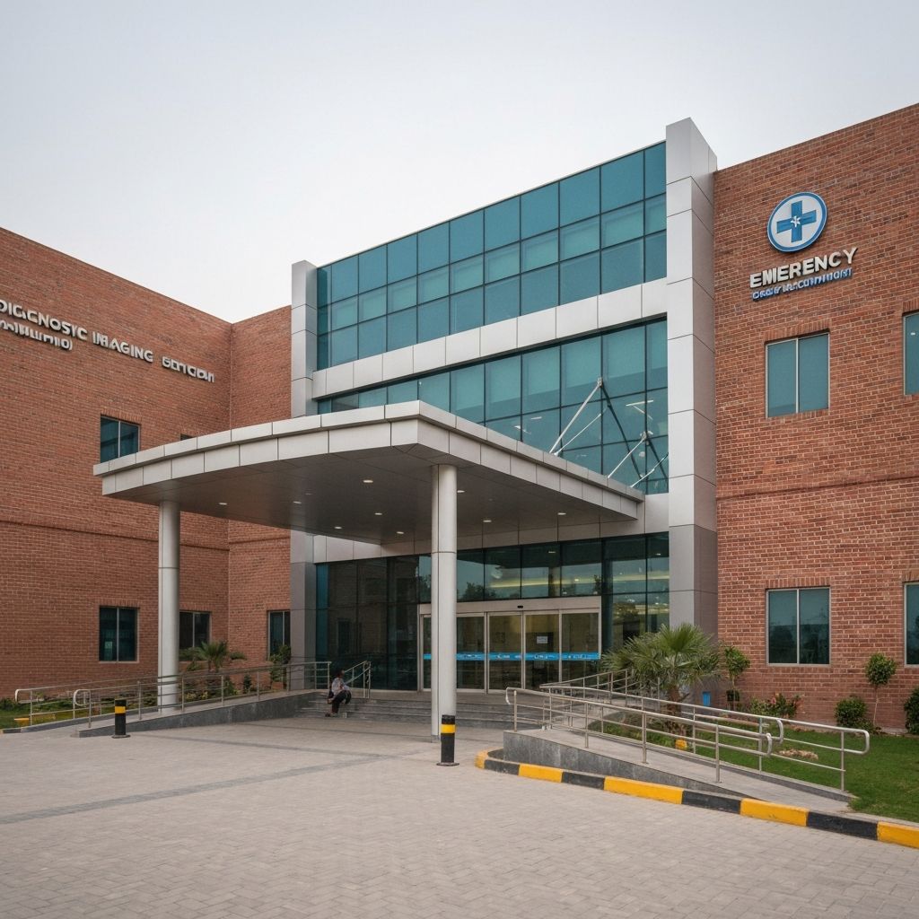 Modern healthcare facility architecture in Rawalpindi - hospital and clinic design