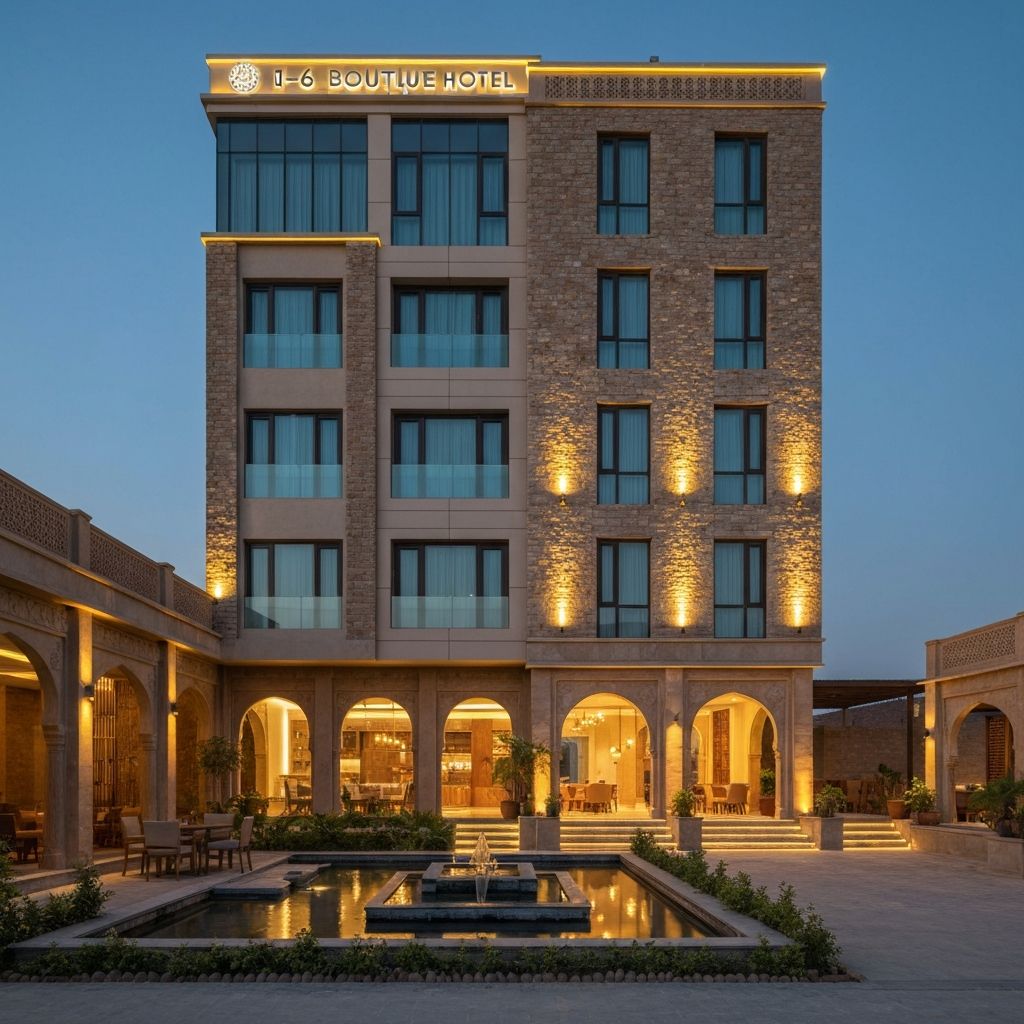 Hotel architecture design in Rawalpindi - boutique hotel with modern architecture